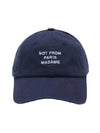 Embroidered cotton slogan ball cap navy - DROLE DE MONSIEUR - BALAAN 1