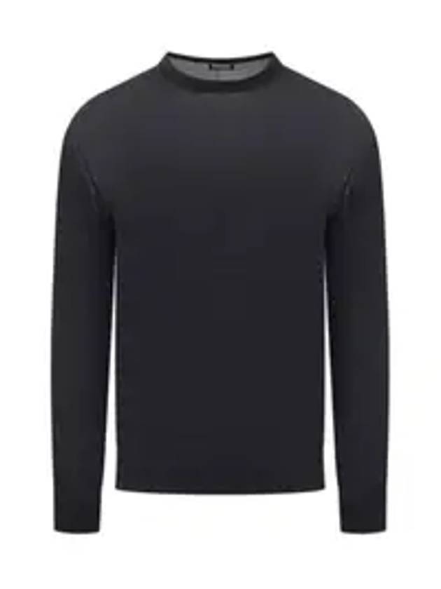 wool knit top black - ERMENEGILDO ZEGNA - BALAAN 1