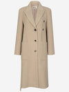 Breasted Handmade Long Single Coat Oatmeal - REAL ME ANOTHER ME - BALAAN 3