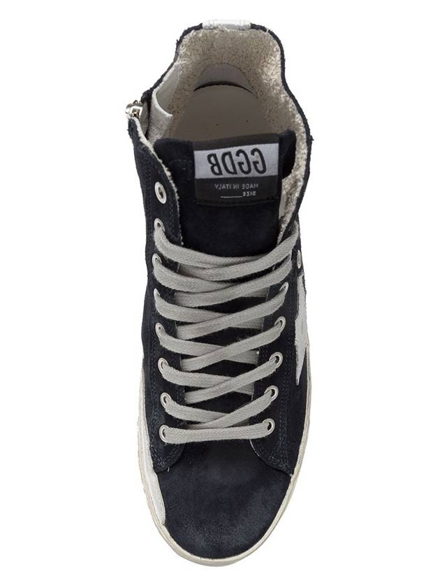 Leather Francy High Top Sneakers Night Blue - GOLDEN GOOSE - BALAAN 6