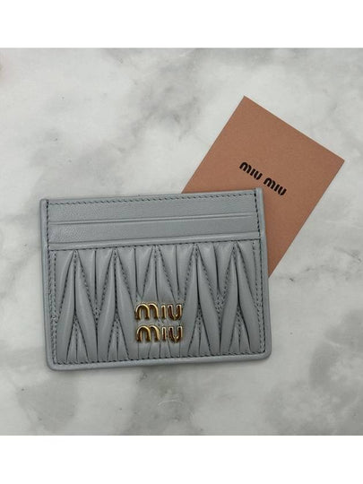 Materasse Nappa Leather Card Wallet Pearl Grey - MIU MIU - BALAAN 2