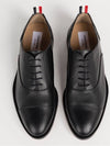 Vitello Caprether Cap Toe Oxford Black - THOM BROWNE - BALAAN.