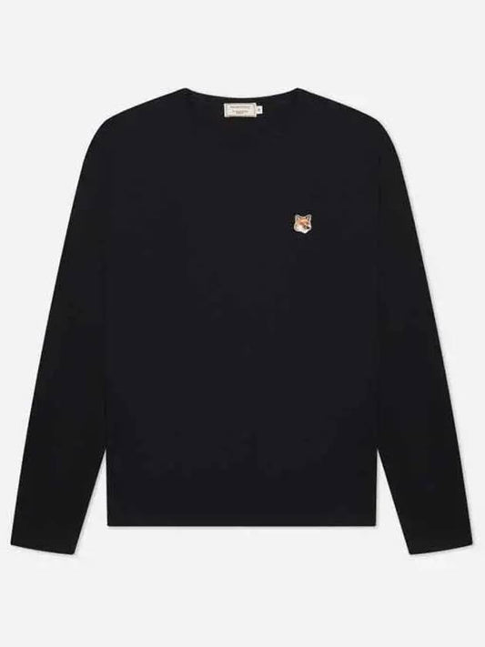 Fox Head Patch Regular Long Sleeve T-Shirt Black - MAISON KITSUNE - BALAAN 2