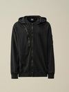 Cotton Fleece Hooded Jacket Black - CP COMPANY - BALAAN 2