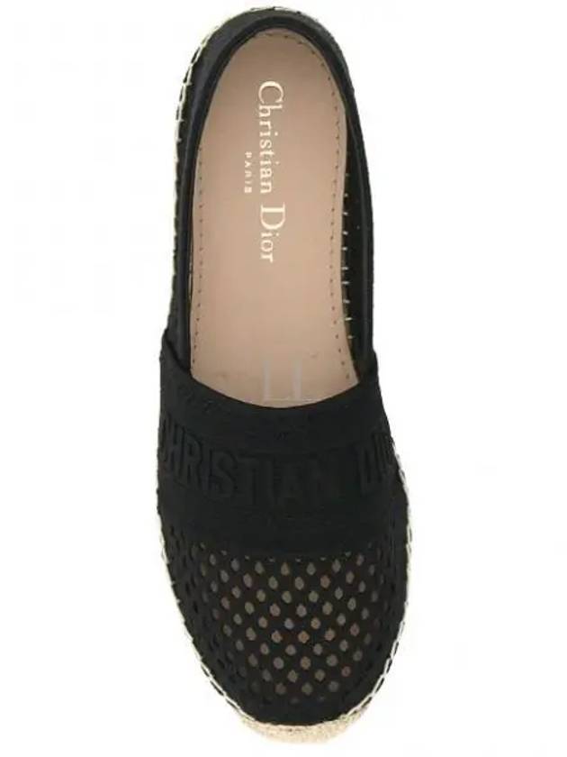 Granville Mesh Embroidery Logo Espadrille Slip-Ons Black - DIOR - BALAAN 2