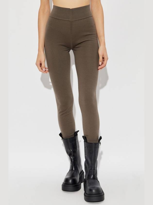 Rick Owens Wool Leggings, Women's, Brown - RICK OWENS - BALAAN 3