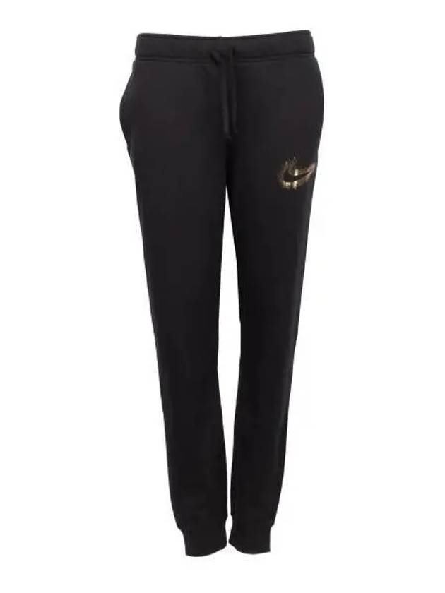 Women's Stardust Logo Fleece Jogger Track Pants Black - NIKE - BALAAN 2