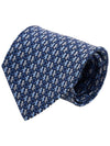 Bear Logo Print Silk Tie Navy - SALVATORE FERRAGAMO - BALAAN 11