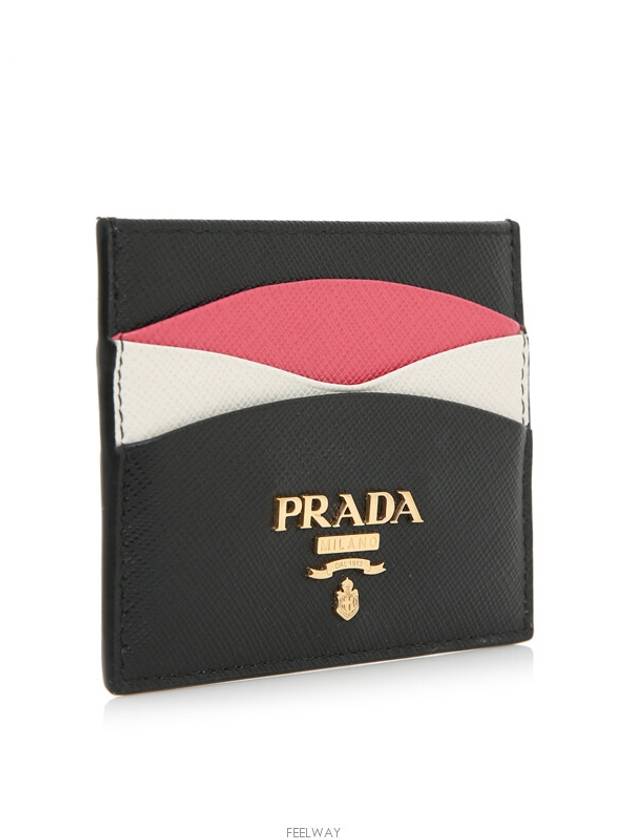 1MC205 Saffiano Multicolor Simple Card Wallet Business Holder - PRADA - BALAAN 4