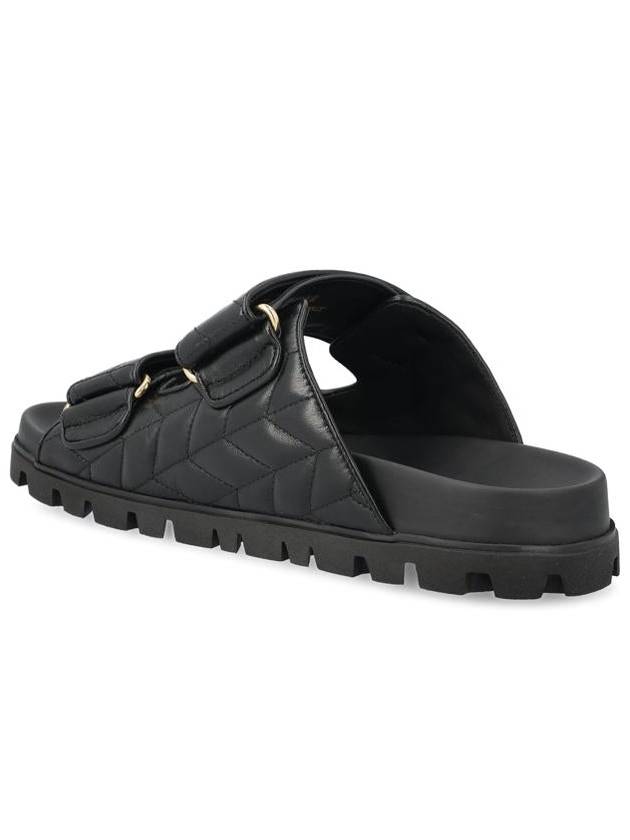 Matelasse Nappa Leather Slippers Black - MIU MIU - BALAAN 4