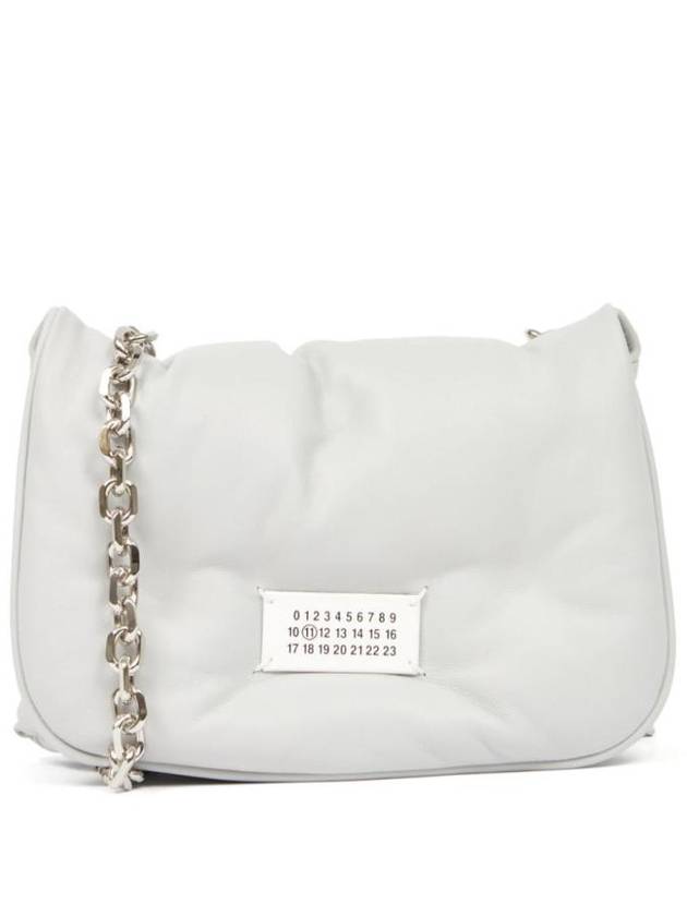 Glam Slam Logo Flap Cross Bag Light Grey - MAISON MARGIELA - BALAAN 1