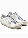 Superstar Glitter Tab Leather Low Top Sneakers Silver White - GOLDEN GOOSE - BALAAN 3