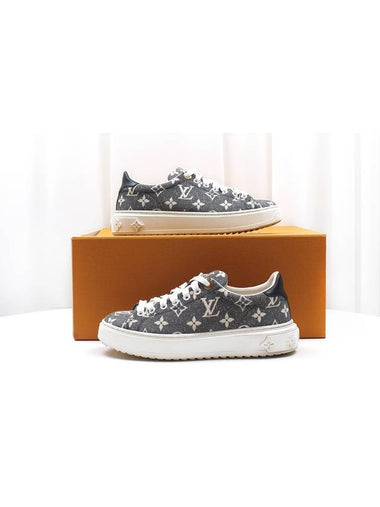 Time Out Denim Monogram Sneakers Size 36 1AAW20 - LOUIS VUITTON - BALAAN 1