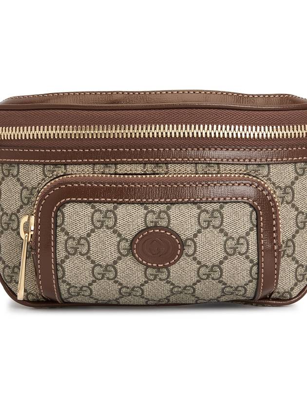 Interlocking GG Supreme Canvas Belt Bag Brown - GUCCI - BALAAN 8