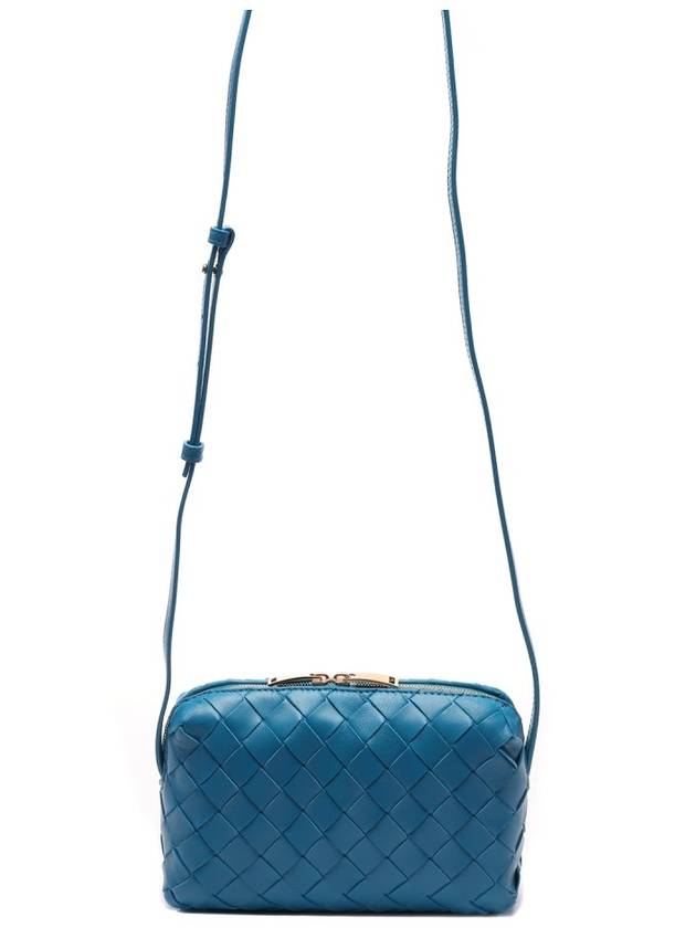 Intrecciato Mini Cross Bag Blue - BOTTEGA VENETA - BALAAN 5