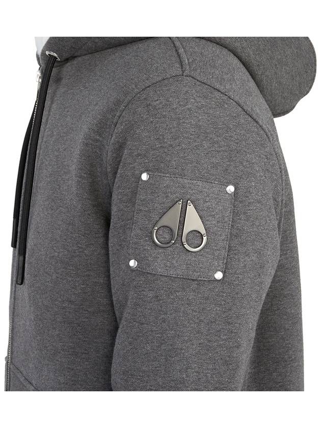 Classic Bunny Zip Up Hoodie White Lining Charcoal - MOOSE KNUCKLES - BALAAN 11