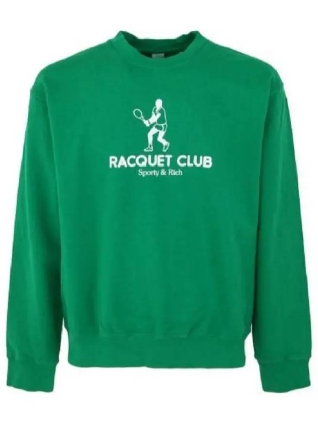 Racquet Club Crew Neck Sweatshirt Green - SPORTY & RICH - BALAAN 6