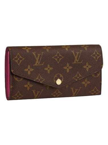 Sarah Monogram Long Wallet Fuchsia Pink - LOUIS VUITTON - BALAAN 1