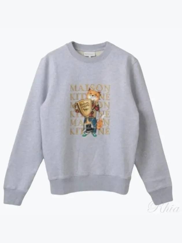 Fox Champion Regular Sweatshirt Grey - MAISON KITSUNE - BALAAN 2