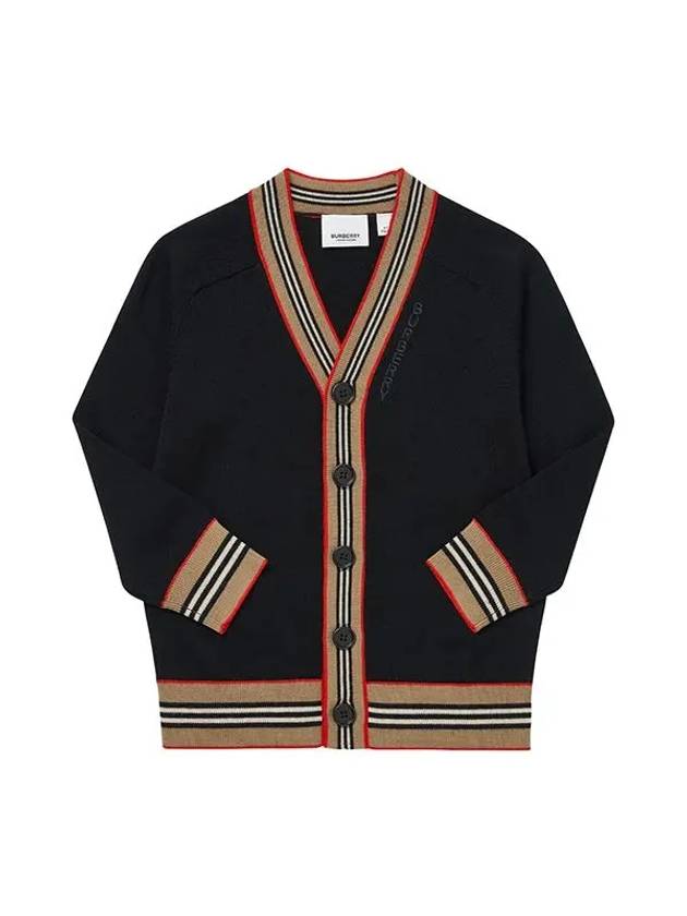 8047613 A1189 Junior Icon Stripe Trimming Cardigan - BURBERRY - BALAAN 1