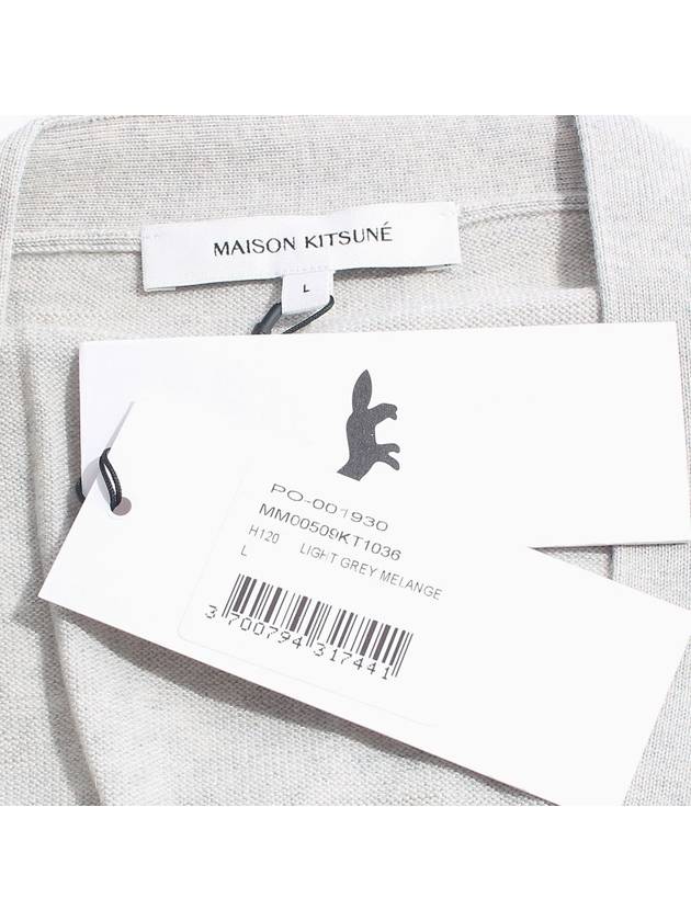 Bold Fox Head Patch Regular Cardigan Grey - MAISON KITSUNE - BALAAN 8