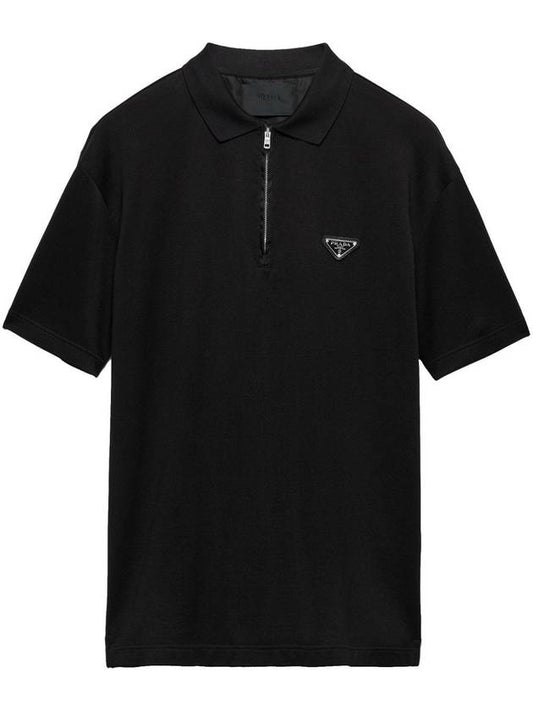 Logo Cotton Polo Shirt UJN9031YR4F0002 B0711227591 - PRADA - BALAAN 1