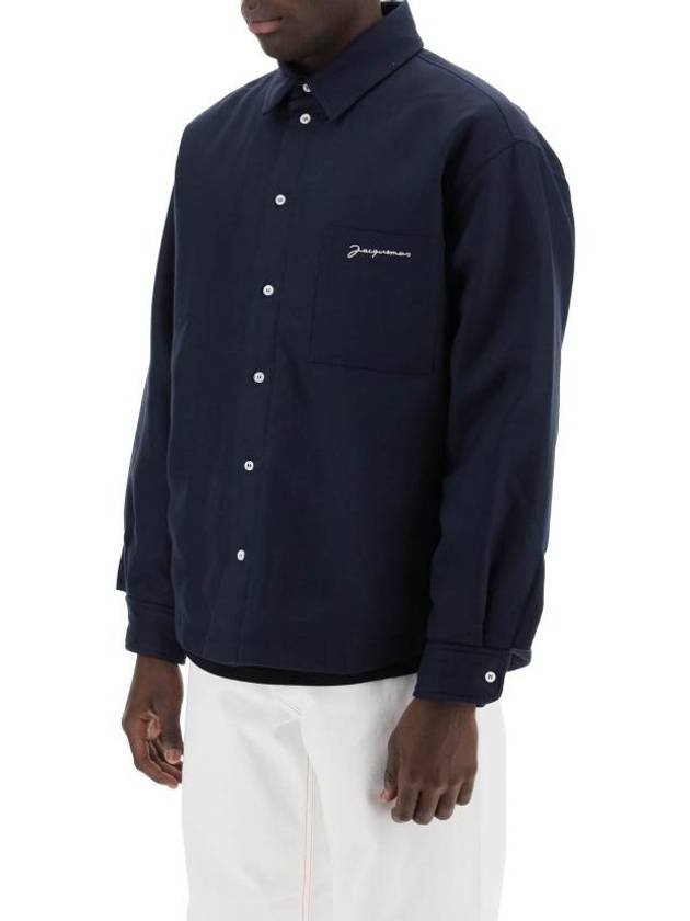 La Chemise Boulanger Viscose Long Sleeve Shirt Navy - JACQUEMUS - BALAAN 5