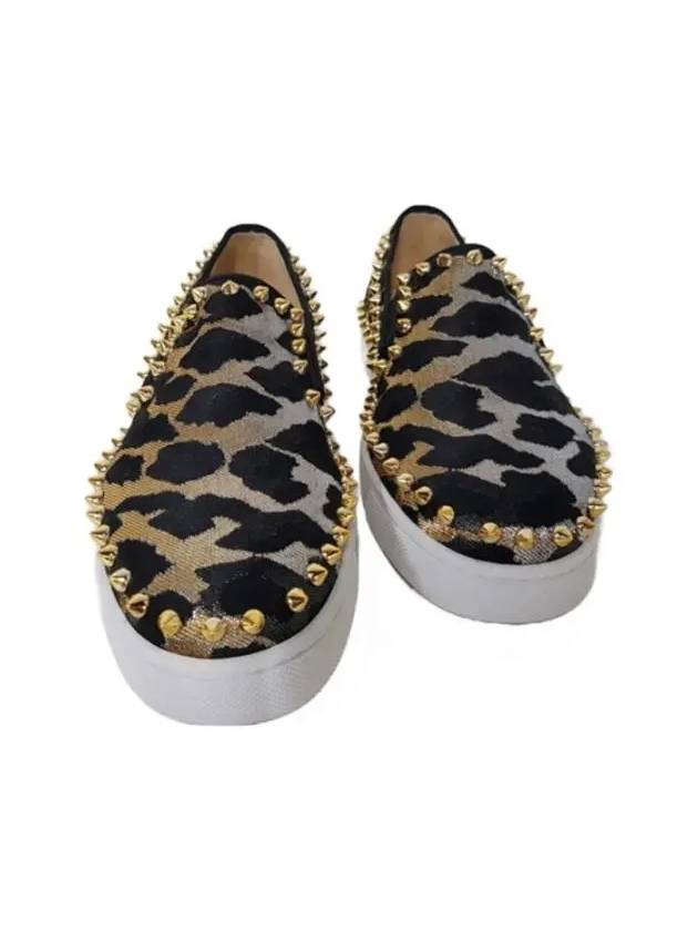 Women's Leopard Pickboat Slips-On - CHRISTIAN LOUBOUTIN - BALAAN 5