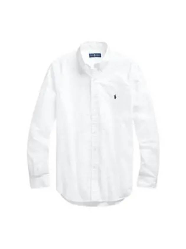 Embroidered Logo Pony Oxford Long Sleeve Shirt White - POLO RALPH LAUREN - BALAAN 2