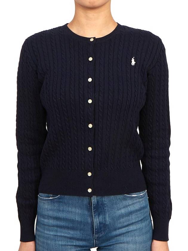 Mini Cable Cotton Cardigan Navy - POLO RALPH LAUREN - BALAAN 2