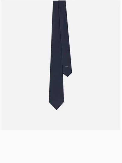 Cannage Silk Tie Navy - DIOR - BALAAN 2