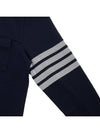 Double Face Cotton Knit 4 Bar Button Shirt Jacket Navy - THOM BROWNE - BALAAN 6