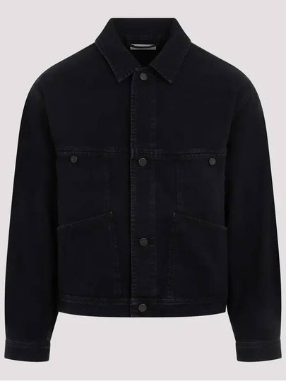 pocket button cotton denim jacket navy - LEMAIRE - BALAAN 2