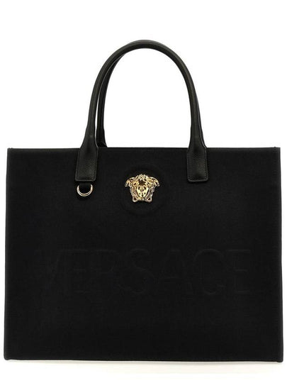 gold-plated Medusa canvas tote bag black - VERSACE - BALAAN 2