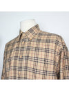 Beige tartan check men s shirt 105 - BURBERRY - BALAAN 4