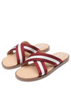 Crossover Strap Slippers Red - BALLY - BALAAN 2