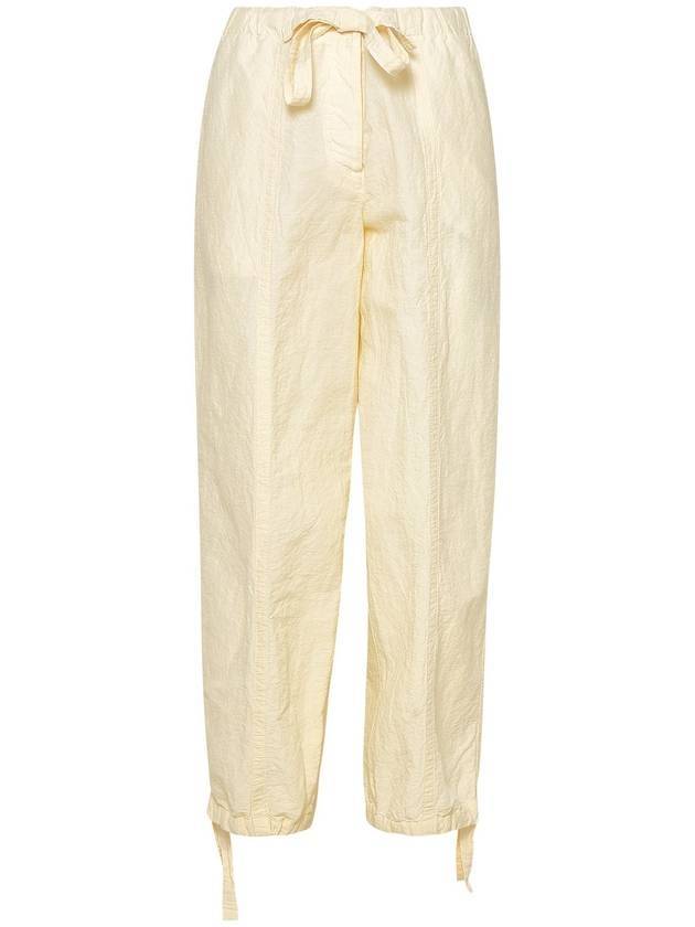 Women's Drawstring Straight Pants White - JIL SANDER - BALAAN 1