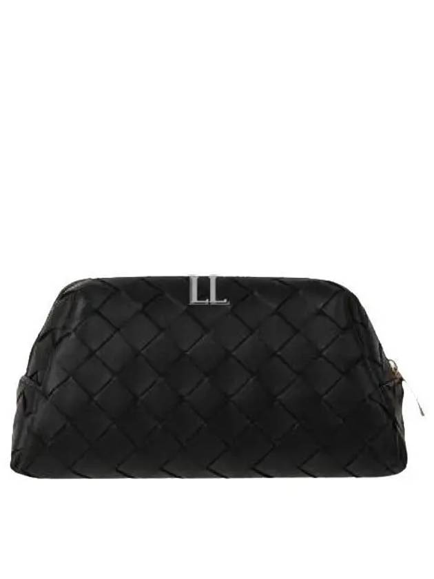 Intrecciato Pouch Bag Black - BOTTEGA VENETA - BALAAN 2