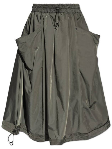 Yohji Yamamoto Nylon Skirt, Women's, Green - YOHJI YAMAMOTO - BALAAN 1