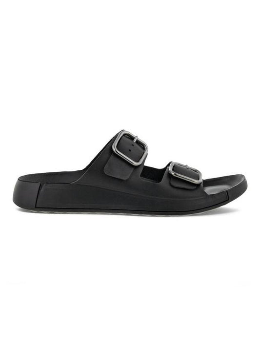Cozmo Leather Slippers Black - ECCO - BALAAN 1