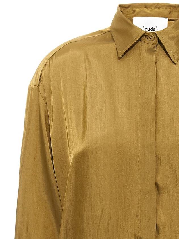 Nude Satin Shirt - NUDE - BALAAN 3