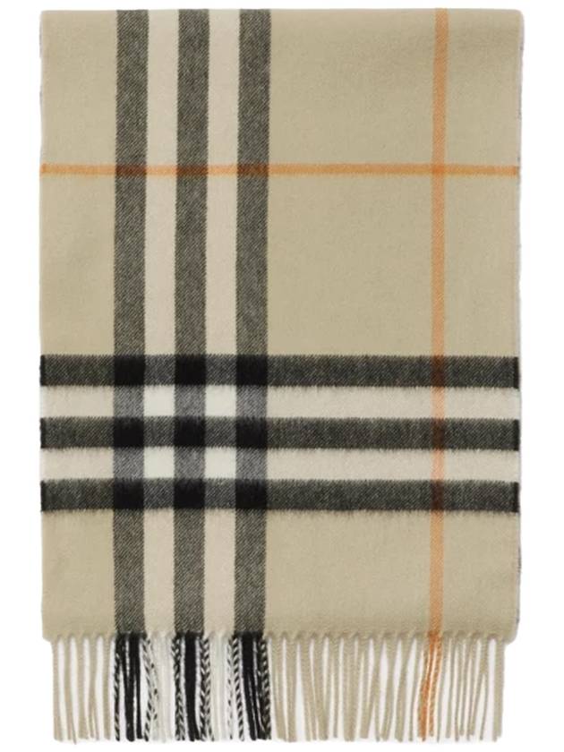 Check Cashmere Scarf Light Sage - BURBERRY - BALAAN 4