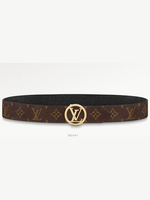 Circle 35mm Reversible Leather Belt Black - LOUIS VUITTON - BALAAN 2