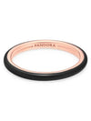 ME Enamel Ring Rose Gold Plated Black - PANDORA - BALAAN 2