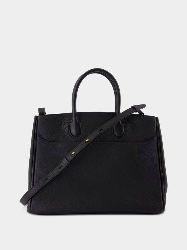 Rocking Horse Small Leather Tote Bag Black - BURBERRY - BALAAN 4