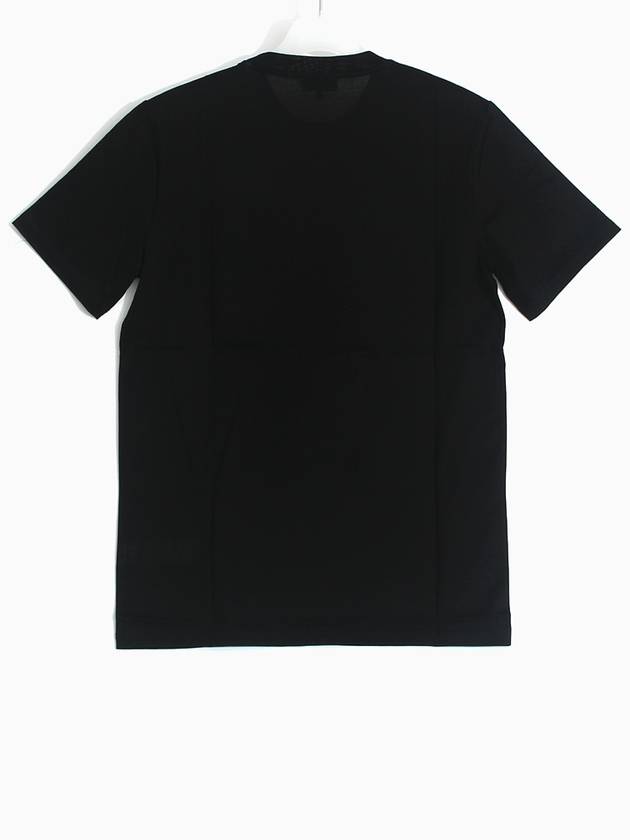 Pocket Round Short Sleeve T-Shirt Black - LANVIN - BALAAN 3