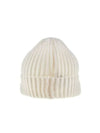 Goggle Detail Ribbed Beanie White - CP COMPANY - BALAAN 6