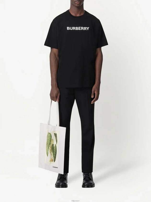 logo print cotton short sleeve t-shirt white - BURBERRY - BALAAN 4