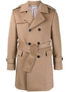 Double Breasted Trench Coat Camel - THOM BROWNE - BALAAN 1