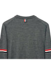 Merino Striped Crew Neck Knit Top Grey - THOM BROWNE - BALAAN 6